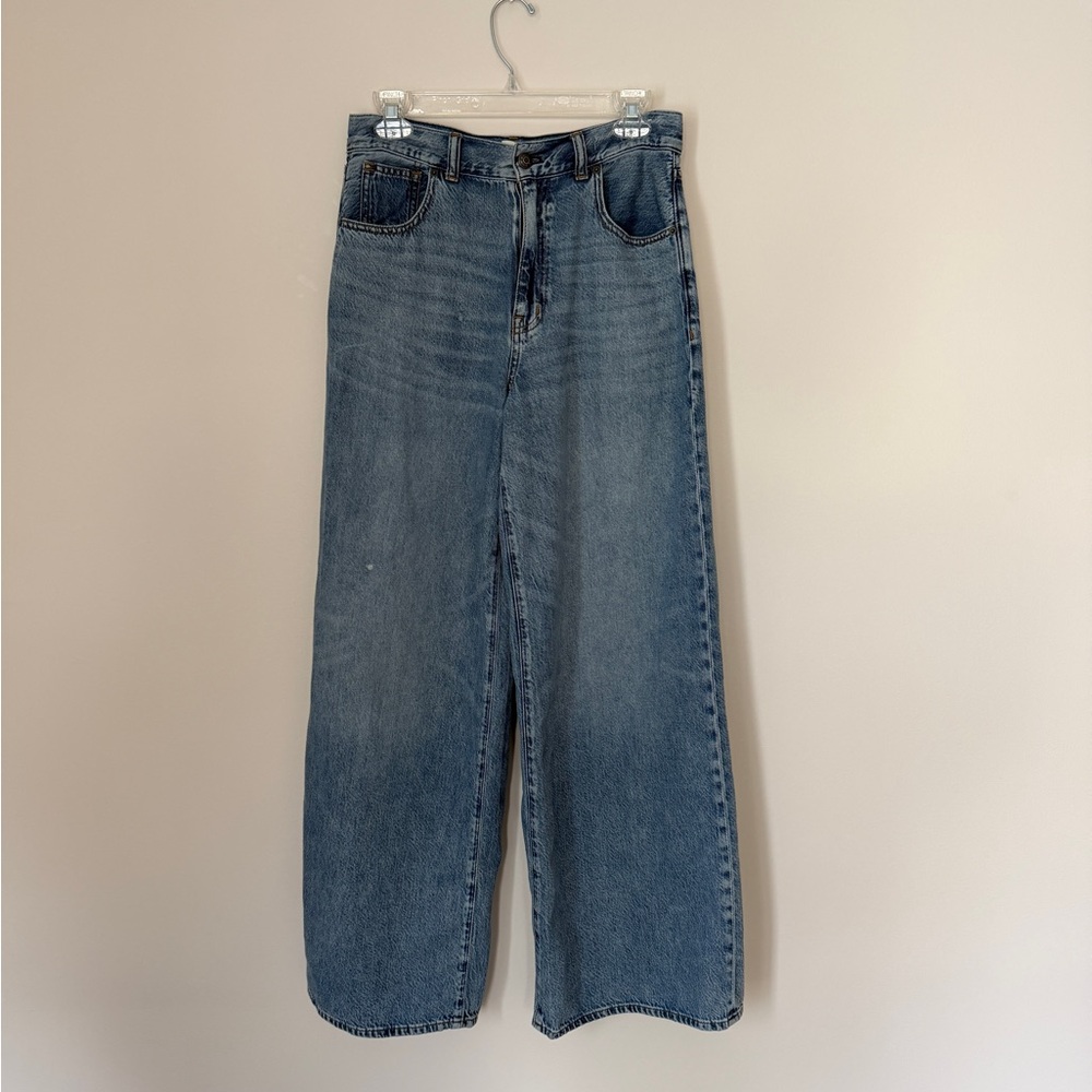 Madewell Denim wide leg jeans in Classic Blue